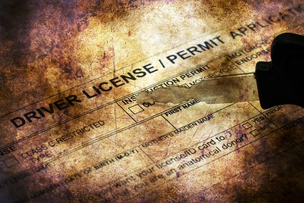 Концепция применения водительских прав — стоковое фото