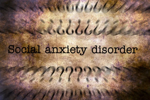 Social anxiety disorder grunge concept — Stock Photo, Image