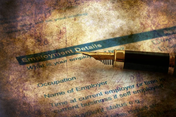 Employment application grunge concept — Stock Photo, Image