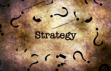 Strateji ve soru işareti grunge kavramı