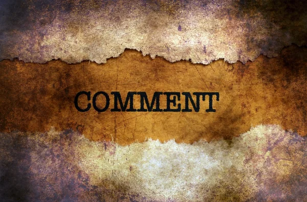 Comment text on grunge background — Stock Photo, Image