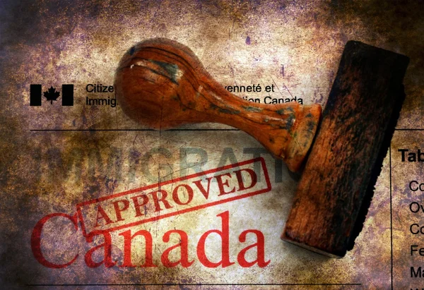 Immigration Canada - approved grunge concept — Stock Photo, Image