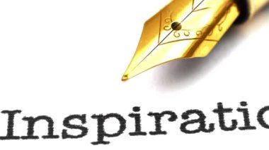 İlham metni üzerine dolmakalem.