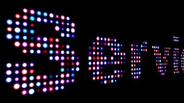 Siyah üzerine renkli servis iletisi