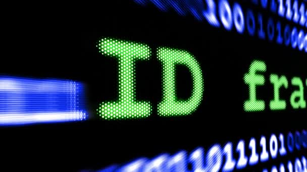 ID bedrägeri online dolly skott koncept — Stockvideo