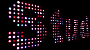 Stüdyo renkli yazı üzerine siyah