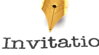 Dolma kalemle Dolly 'nin davetiye metni.