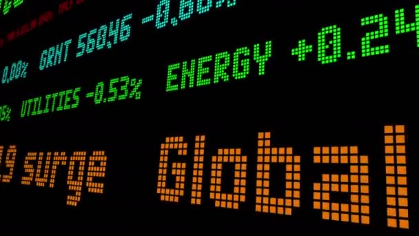 Las acciones globales extienden las pérdidas en Covid19 aumento de stock ticker — Vídeo de stock