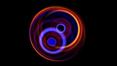 Siyah üzerinde dönen renkli küre