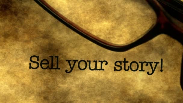 Продай свою историю.. — стоковое видео