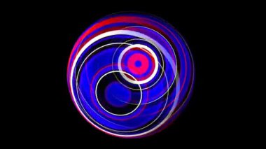 Siyah üzerinde dönen renkli küre