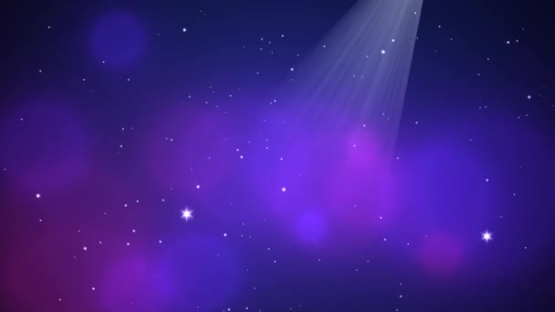 Fondo elegante de partículas púrpura y azul — Vídeos de Stock