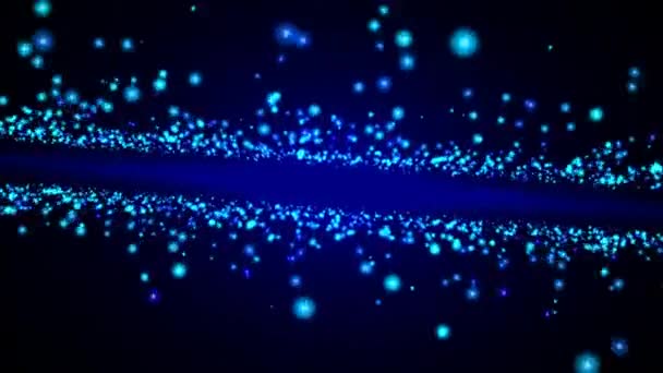 Elégant fond bleu particules volantes — Video