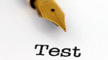 Dolma kalem deneme metni dolly shot üzerinde