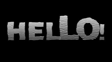 Merhaba metin el çizimi canlandırması