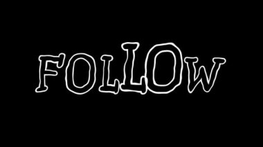 Metin elle çizilmiş canlandırmayı takip et