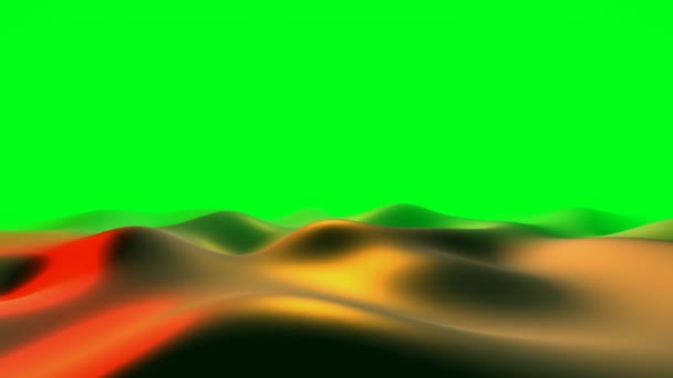 Animación video de las ondas abstractas líquidas coloridas 3D — Vídeos de Stock