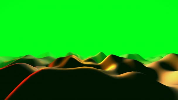 Animación video de las ondas abstractas líquidas coloridas 3D — Vídeos de Stock