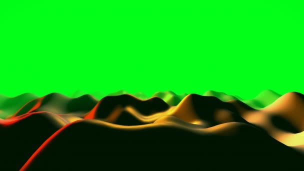 Animación video de las ondas abstractas líquidas coloridas 3D — Vídeos de Stock