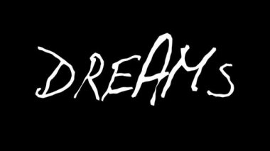 Metin elle çizilmiş animasyon rüyaları