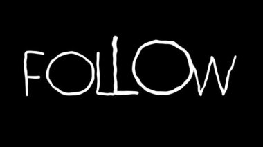 Metin elle çizilmiş canlandırmayı takip et