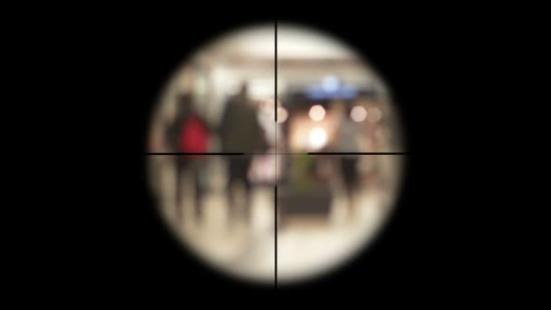 Sniper portée sur le concept de terrorisme des personnes — Video