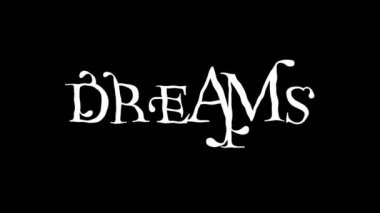 Metin elle çizilmiş animasyon rüyaları