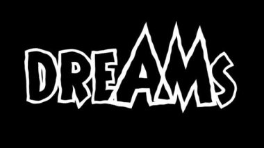 Metin elle çizilmiş animasyon rüyaları