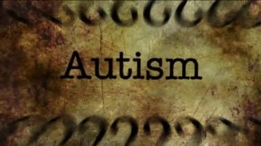 Grunge arkaplanındaki Autism metni