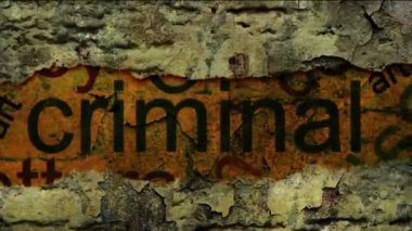 Grunge arkaplanındaki suç metni