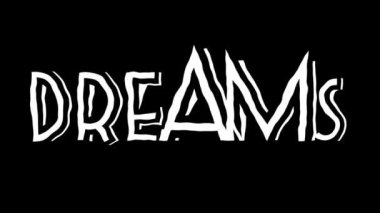 Metin elle çizilmiş animasyon rüyaları