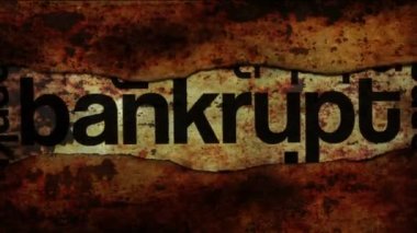 Grunge arka planında iflas kavramı