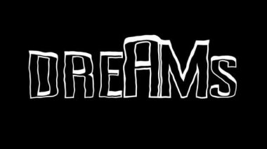 Metin elle çizilmiş animasyon rüyaları