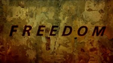 Grunge arkaplanındaki özgürlük metni