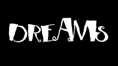 Metin elle çizilmiş animasyon rüyaları