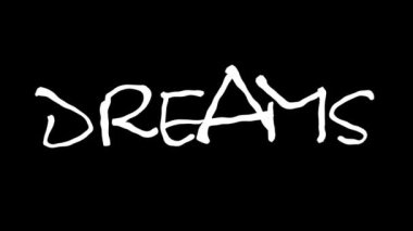 Metin elle çizilmiş animasyon rüyaları