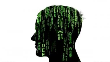 İnsanoğlunun silueti Derin web konsepti