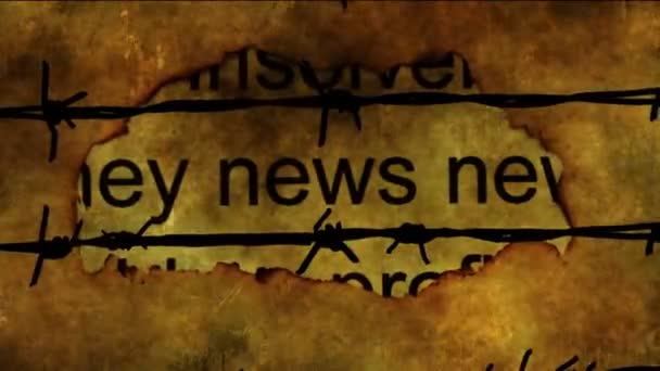 News text on grunge background — Stock Video