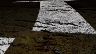 Din metni grunge arkaplanındaki farklı ok şekillerinde bir dönüm noktasında