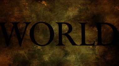 Grunge arkaplanındaki dünya metni