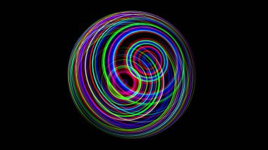 Renkli kürenin 3B çizimi 