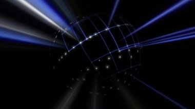 3B Küre Siber Uzay Ağı 3D illüstrasyon