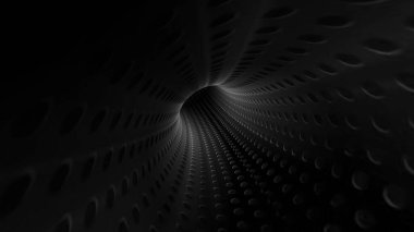 Karanlık Noktalar Tünelinde Seyahat 3 boyutlu illüstrasyon