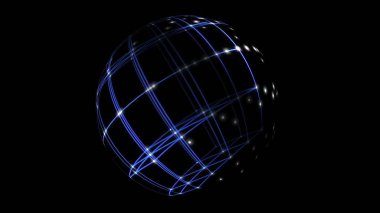 Küre Siber Uzay Ağı 'nın 3B illüstrasyonu 