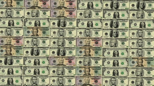 Billetes Manu Dólares Estadounidenses Que Sustituyen Entre —  Fotos de Stock