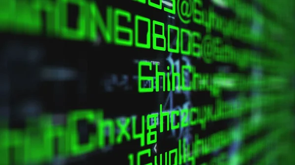 Gegevenscode Het Computerscherm — Stockfoto