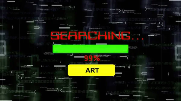 Searching Art Online Progress Bar — Stock Photo, Image
