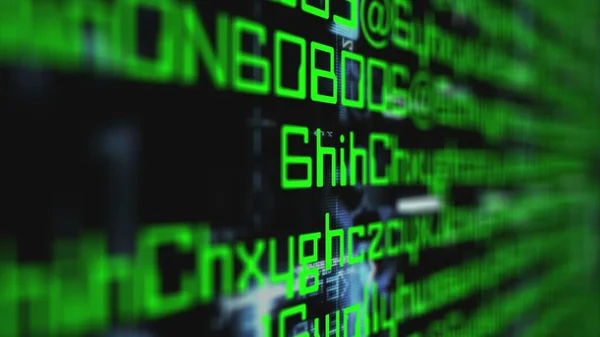 Datencode Auf Dem Computerbildschirm — Stockfoto