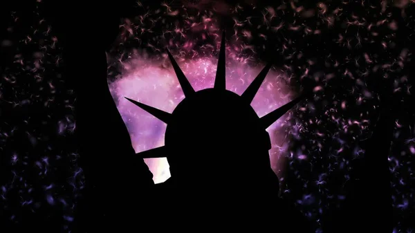 Estatua Libertad Ciudad Nueva York Sobre Fondo Ensueño — Foto de Stock