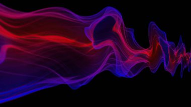 Soyut Dijital Dalga ve Duman Akımı 